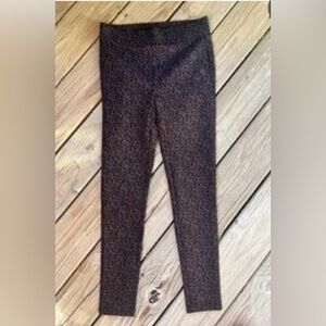 LOFT ANIMAL PRINT DARK BROWN AND BLACK LEGGINGS SIZE SMALL